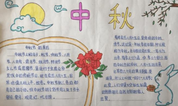 中秋节手抄报简单漂亮2021
