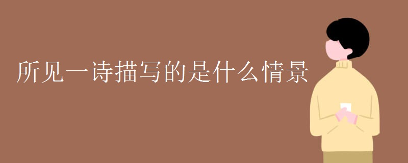 所见一诗描写的是什么情景