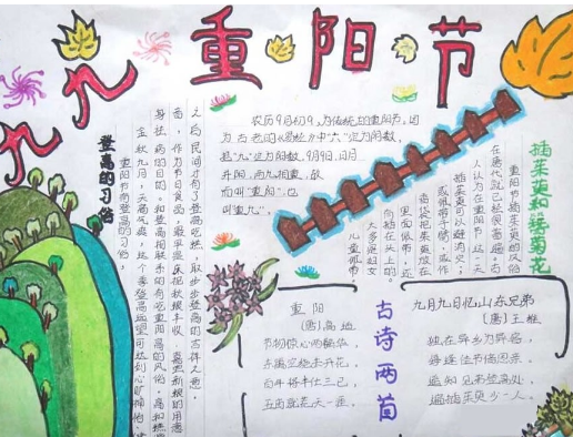 重阳节手抄报简单又漂亮2021