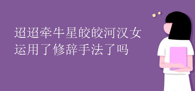 迢迢牵牛星皎皎河汉女运用了修辞手法了吗