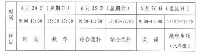 遵义中考时间2022具体时间