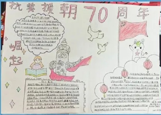 抗美援朝战争胜利70周年手抄报