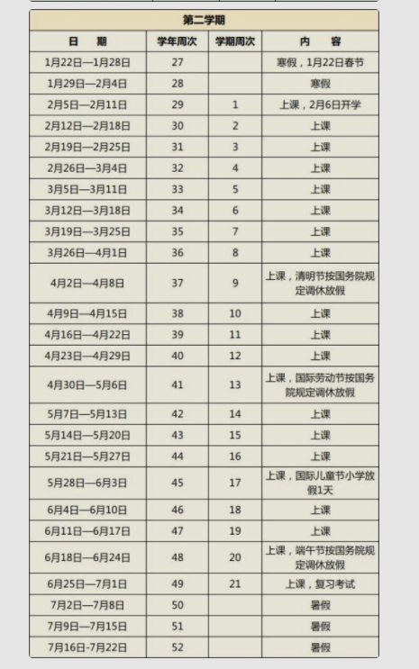 东莞中小学2022-2023学年校历 最新寒假放假时间