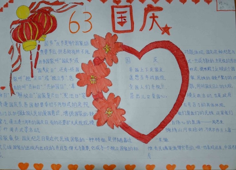 2021年十一国庆节精美手抄报