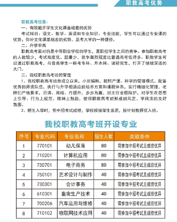 汝州市中等专业学校招生章程