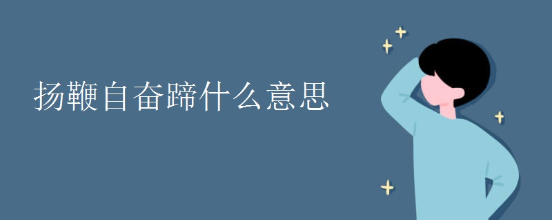 扬鞭自奋蹄什么意思