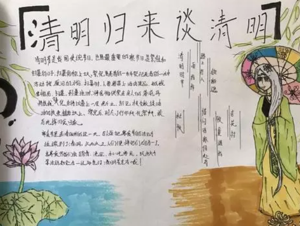 2021清明节手抄报简单一点