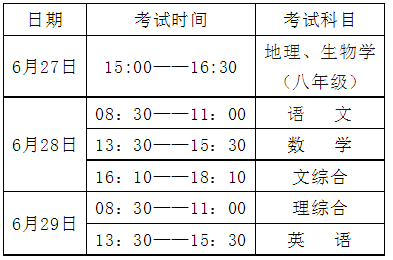 2023朝阳中考具体时间安排 什么时候考试