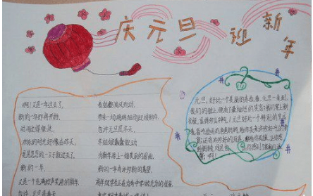 庆祝元旦手抄报大全