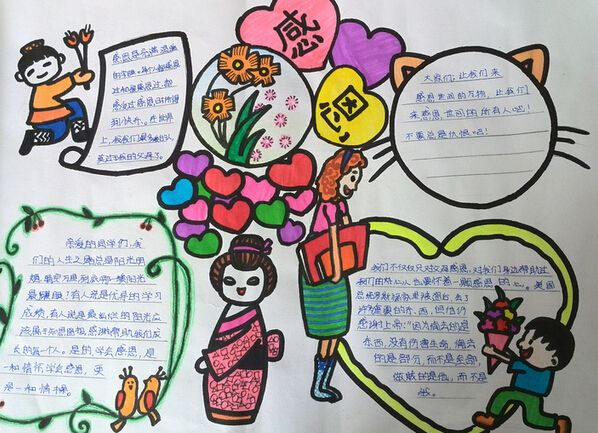 感恩节手抄报简单又好看的图片