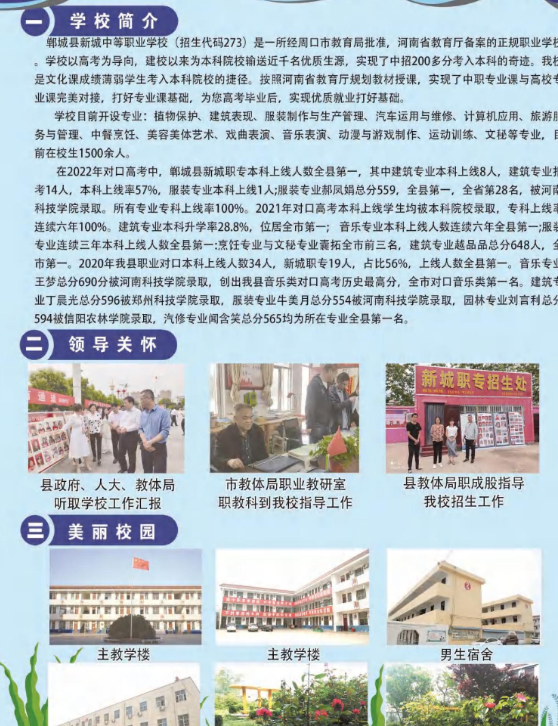 郸城县新城中等职业学校招生章程