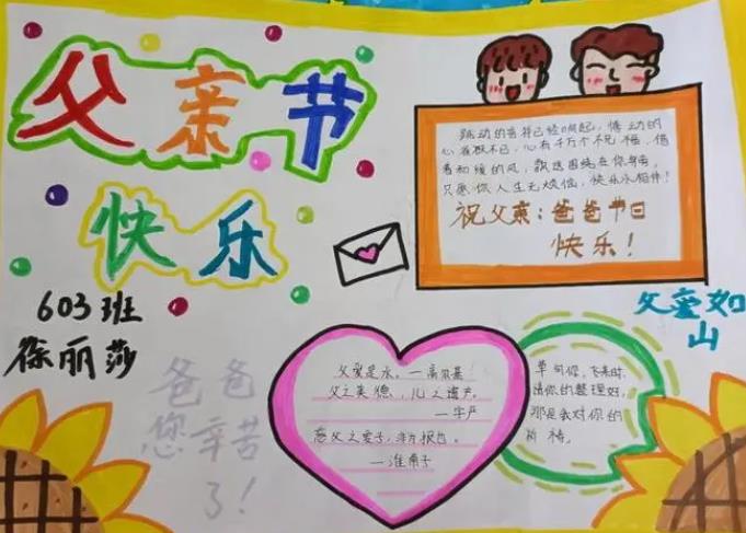父亲节手抄报第一名超级简单