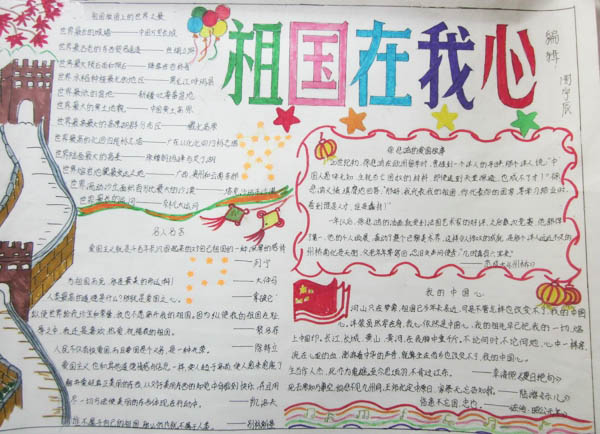 2024年国庆节精美手抄报