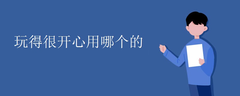 玩得很开心用哪个的