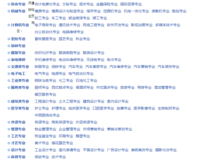 技校专业