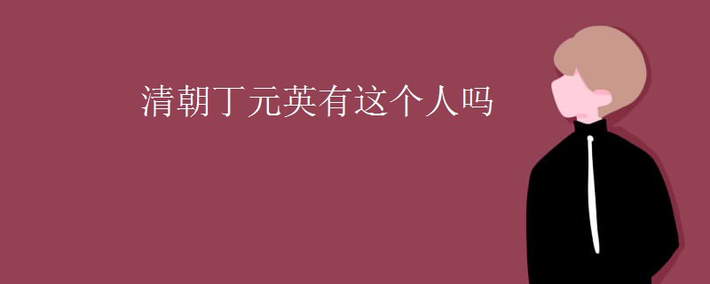 清朝丁元英有这个人吗