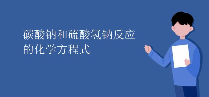 碳酸钠和硫酸氢钠反应的化学方程式