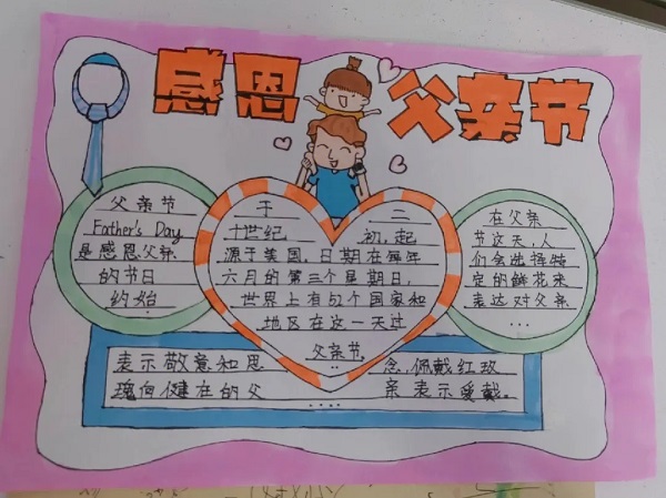 2023父亲节主题手抄报绘画精选5张