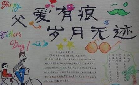 2023父亲节手抄报简单又漂亮字少