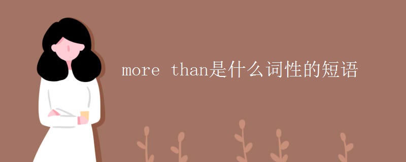 more than是什么词性的短语