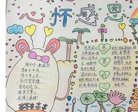 感恩节手抄报简单漂亮