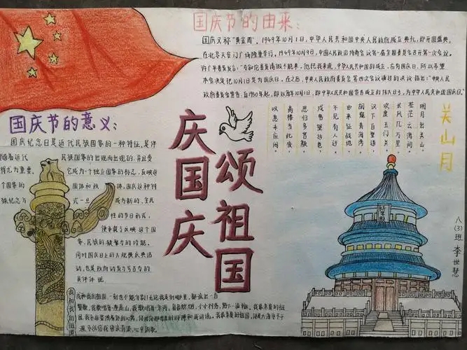 2022年国庆节精美手抄报