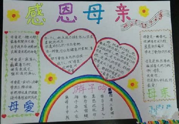 2021四年级感恩节手抄报图片