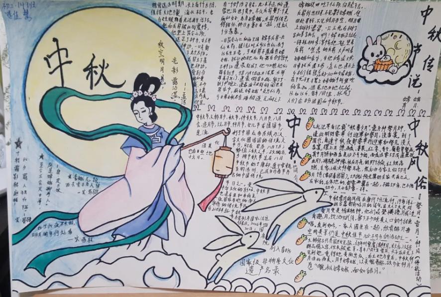 2022中秋节小学生手抄报精选