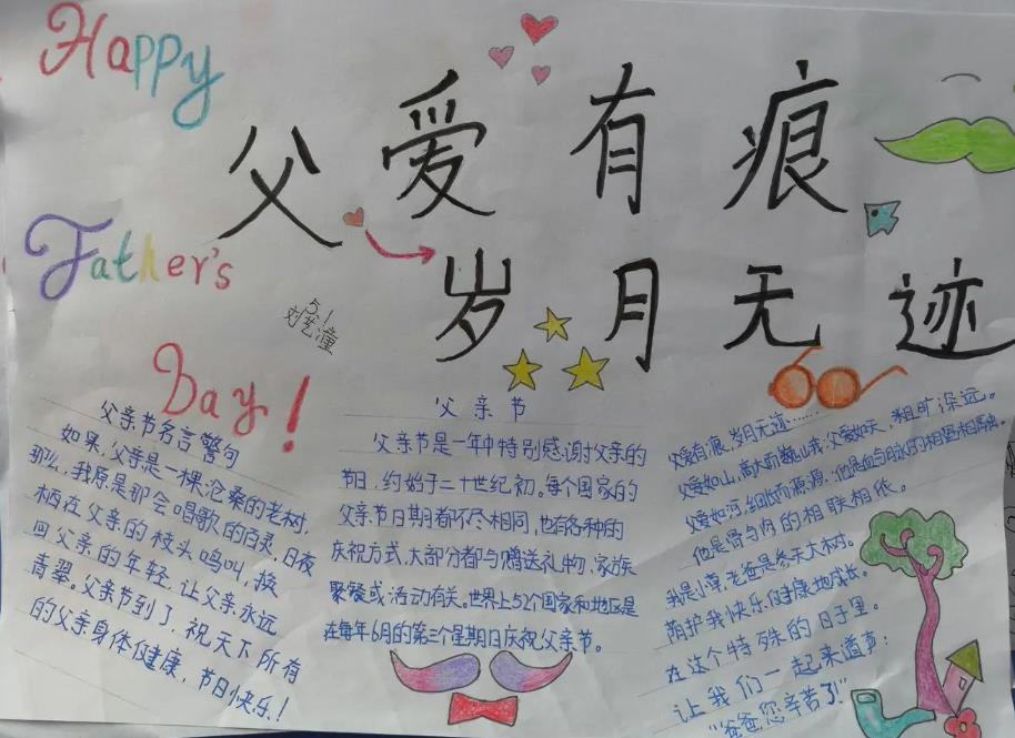 2023父亲节手抄报一等奖