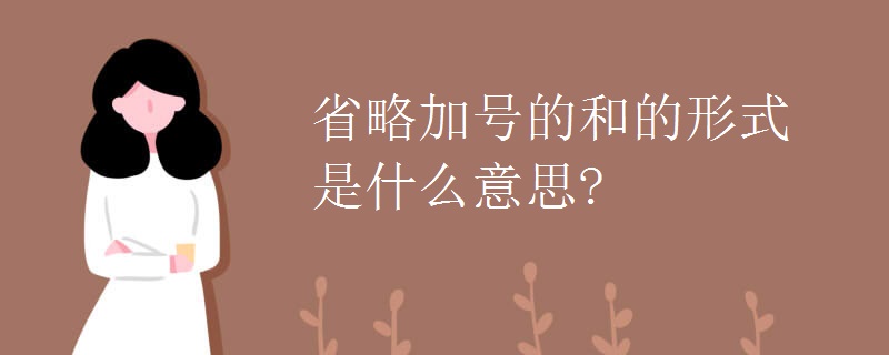 省略加号的和的形式是什么意思?