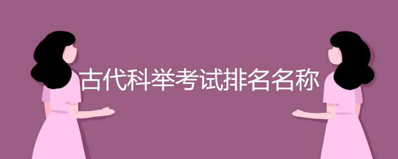 古代科举考试排名名称
