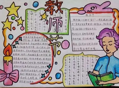 教师节精美中学生手抄报