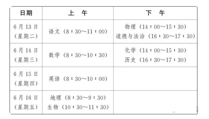 2023潍坊中考具体时间安排 什么时候考试