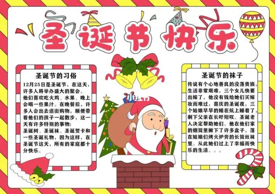 2022圣诞节手抄报一等奖内容