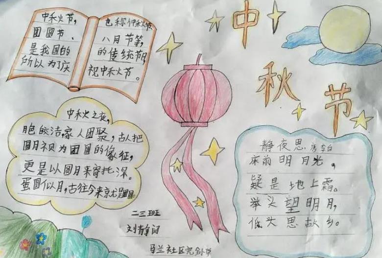 中秋节手抄报简单又漂亮图片