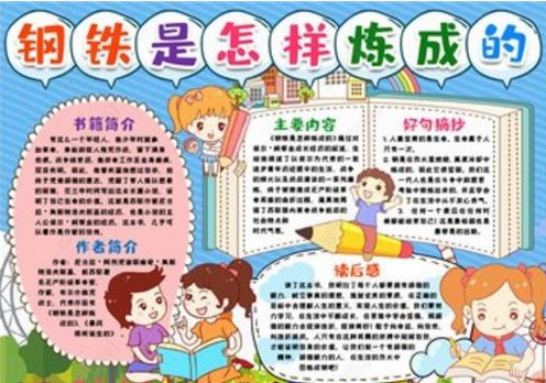 钢铁是怎样炼成的手抄报图片及文字内容