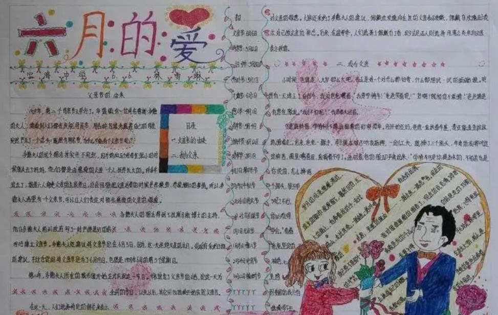 2023父亲节手抄报一等奖