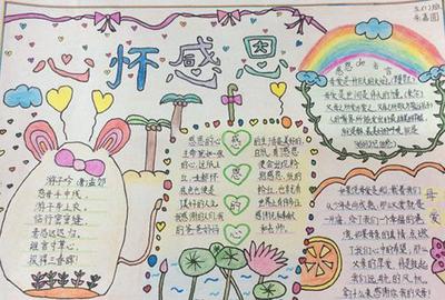 2021感恩节精选初中生手抄报