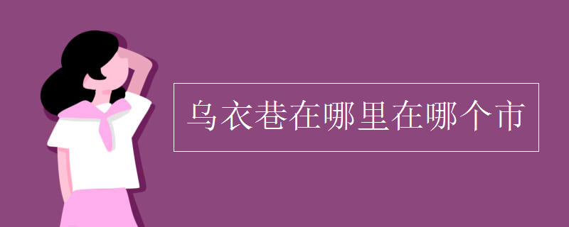 乌衣巷在哪里在哪个市