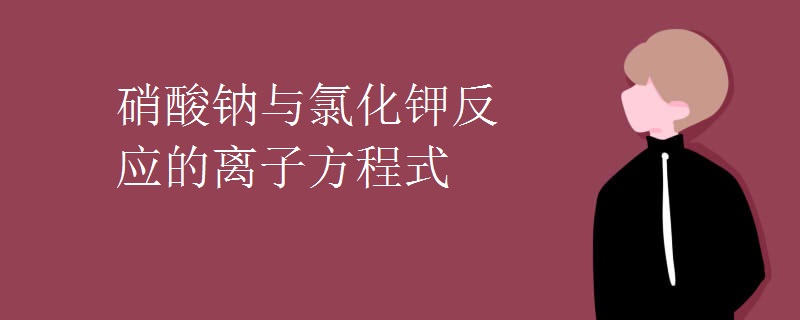 硝酸钠与氯化钾反应的离子方程式