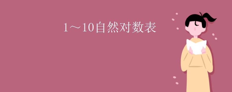 1～10自然对数表