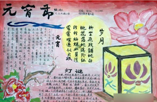 2022元宵节手抄报图片