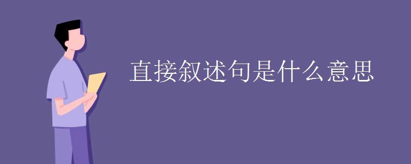 直接叙述句是什么意思