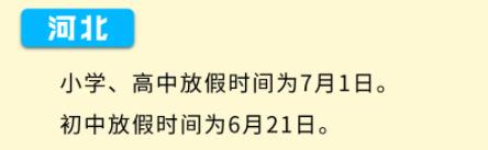 2021年石家庄高中暑假放假时间