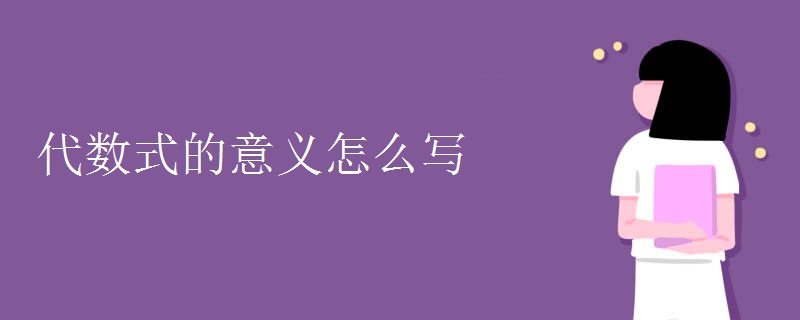 代数式的意义怎么写