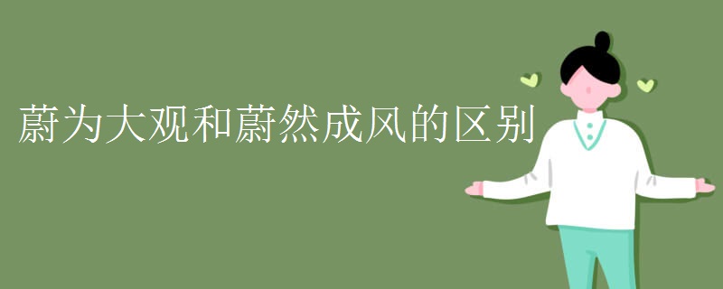 蔚为大观和蔚然成风的区别