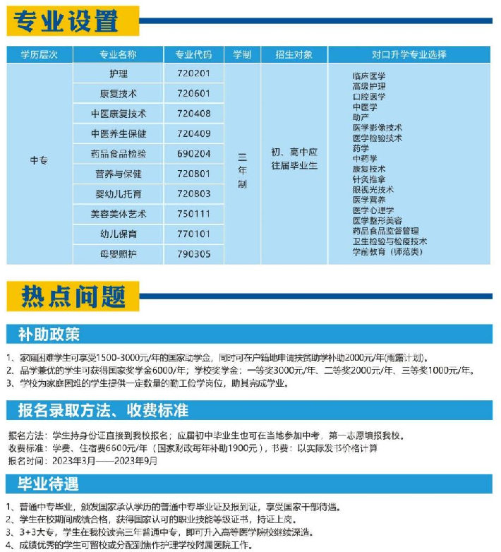 焦作护理学校招生章程