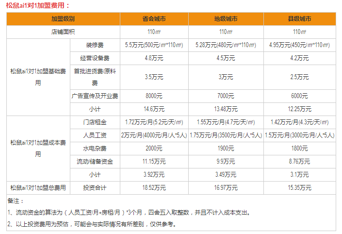 松鼠a1教育加盟费