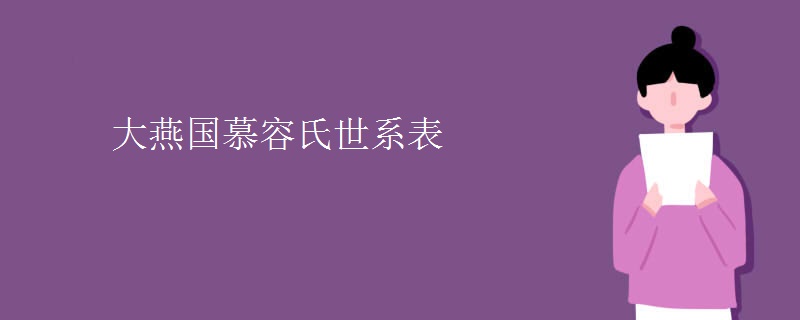 大燕国慕容氏世系表