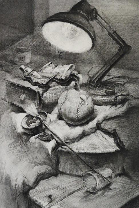 中考美术满分作品素描